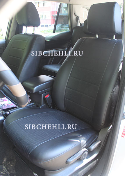 Чехлы на передние сиденья Suzuki Grand Vitara 2005 черная экокожа