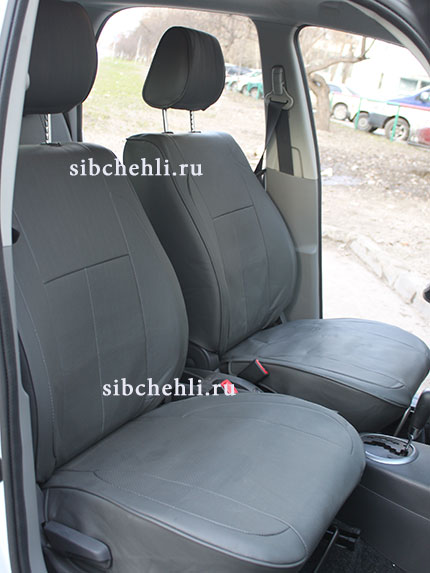Чехлы на передние сиденья Suzuki SX4 серая экокожа