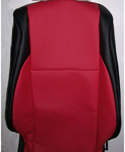 Чехлы на сиденья Тойота Королла 170 чернокрасная экокожа
